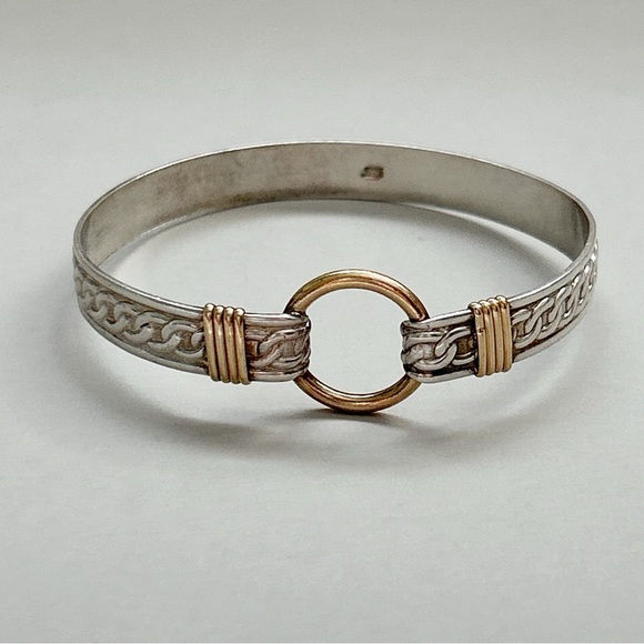 Sterling Silver Gold Wash Circle of Life Bracelet - Picture 6 of 12